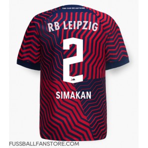 RB Leipzig Mohamed Simakan #2 Replik Auswärtstrikot 2023-24 Kurzarm